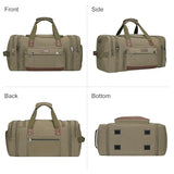 WITZMAN Canvas Duffle Bag for Men Expandable Convertible Travel Gym Duffel