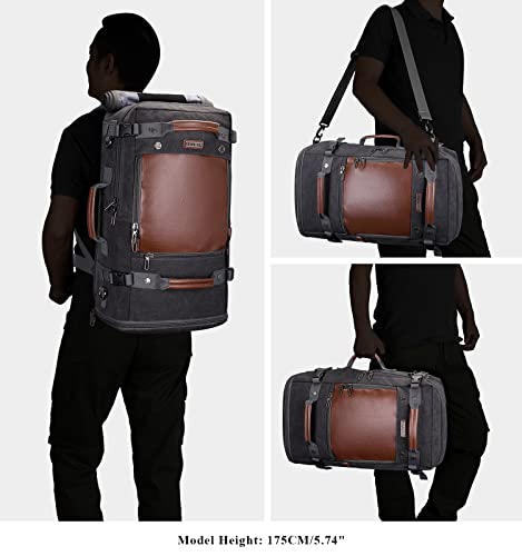 WITZMAN Travel Backpack for Men Carry on Luggage Backpack Duffel bag with Shoe Compartment Toiletry Bag Hanging Dopp Kit Organizer Water-resistant