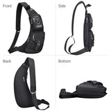 WITZMAN Slim Sling Bag for Men Crossbody Lightweight Chest Bag Casual