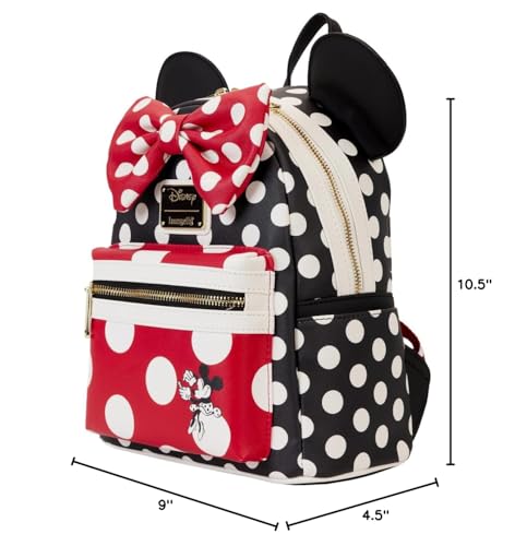 Loungefly Minnie Mouse Rocks the Dots Classic Mini Backpack | Disney Backpacks Standard