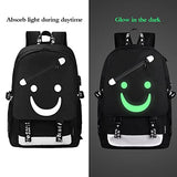 FEWOFJ Anime Laugh Backpack for Boys,School Bags Glow Bookbags for Teenagers