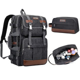 WITZMAN Canvas Backpack Carry On Travel Backpack Duffel Bag Fit 18 inch Laptop for Men Women Canvas Toiletry Bag for Men Hanging Dopp Kit Organizer Water-resistant Travel Toiletries bag Men Bat