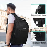 FEDESERN Smell Proof Backpack with Lock,Water Resistant Smell Proof Bags Travel Laptop Backpack,Large Capacity Carbon Enduring Smell Proof Stash Bag with Lock for Men Women (Black)