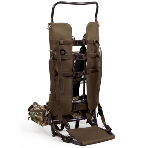 TR Aluminum External Frame Backpack, Adjustable Hiking Hunting Pack, Camo