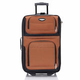 Travel Select Amsterdam Softside Expandable Luggage with Rolling Wheels, Orange, 8-Piece Set (15/21/25/29) with Packing Cubes