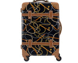 Chariot Regal Vintage Style 2-Piece Hardside Carry-On Retro Train Case Spinner Luggage Set - Black