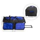 Dejuno 28-inch Rolling Duffle Bag - Blue