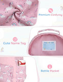 VASCHY Corduroy Kids Backpack for Boys Girls 3-6 Yrs, Toddler Backpack for Preschool Kindergarten, Cute Schoolbag for Daycare - Pink Unicorn