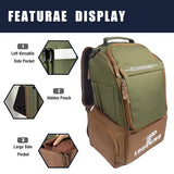 Disc Golf Bag, Durable Disc Golf Backpack Holds 22+ Discs, Large Capacity with Multiple Storage Pockets