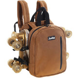 JajaHoho Roller skates bags for Women Men, Multi-functional Sports Backpack for Rollerskates, Ice skates, Inline skates, Skate Gear Storage, Durable and Stylish, 11 x 9 x 3 inches (Chestnut Brown)