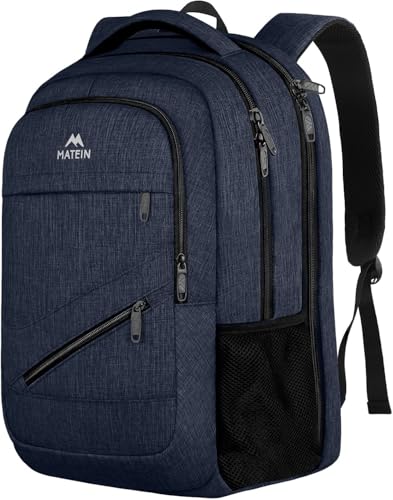 MATEIN Work Bookbag for Men, 17 In Large Laptop Travel Carry On Backpack