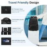 Sisipoet School Backpack for Girls, Lightweight Kids Bookbag for Boys Classic College Backpack for Teen Men Women with Luggage Strap, Age 8-18 Years Old, Black