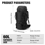 Mardingtop 60L Internal Frame Backpack + 25L Cordura Hiking Backpack