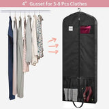 BH7STAR Dress Bags for Gowns Long, 65" Dress Garment Bags for Hanging Clothes, Dress Bags for Closet Storage and Traveling, Foldable Dress Cover