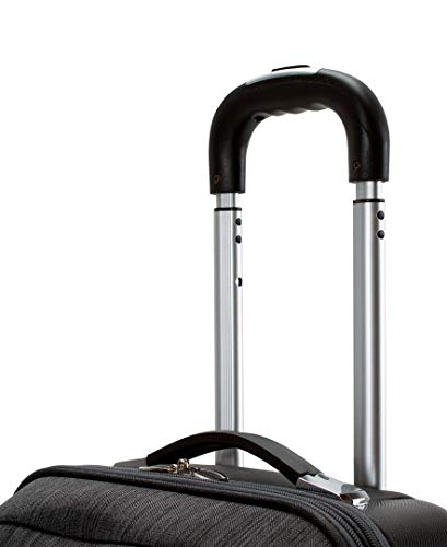 Rockland Milan Hybrid Spinner Wheel Luggage set, Grey, 3-Piece Set (20/24/28), Brown (F136-BROWN)