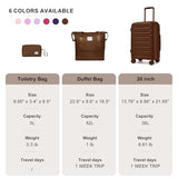 LARVENDER Luggage Sets 3 Piece, Carry On Luggage 20in Suitcase with Wheels