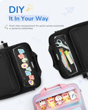 Zipper Binder 3 Ring with Ita Window, 3 Inch D-Ring Binder with Zipper and Strap Fits 14" Laptop, 600+ Sheets Capacity 3-in-1 Shoulder/Backpack/Handle Binder Bag for School Office Commute, Black