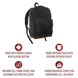 Rothco Vintage Canvas Teardrop Backpack - Classic Style with Leather Accents