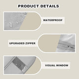 Beiskll 45" Garment Bags for Hanging Clothes, Dress Bags for Gowns Long with Clear Window, Foldable Suit Bag Cover for Travel and Storage (Grey)