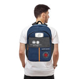 Bioworld Naruto Shippuden Shinobi Symbols Blue 17.5” Adult Commuter Backpack