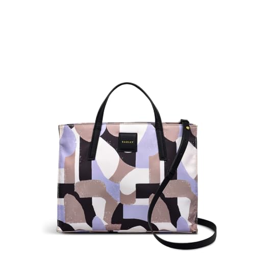RADLEY London Argyll Street Geo Responsible Women's Medium Recycled Fabric Ziptop Satchel Bag, Thistle