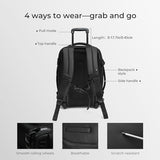 UMydeal Rolling Vacuum Backpack, Travel Compression Suitcase with Hinomoto Wheels, USB C Ports, Anti-Theft Lock, 70L Expandable Waterproof Laptop Bag for Flight, Business & Trips