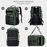 WITZMAN Travel Backpack for Men 45L Convertible Bag Fits 17" Laptop