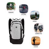 SwissGear 3598 Backpack, Narrow Daypack, Ideal for Commuting and School, Light Grey/Heather