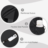 GOLF SUPAGS 13L Mini Backpack Lightweight Nylon Daypack for Women, Small City Pack, Versatile Ladies Backpack for Shopping & Travel, Black