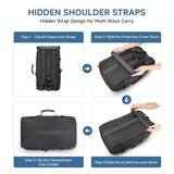 SWICKY Carry-on Travel Backpack for Men, Airline Approved Convertible Duffle Backpack with Shoe Compartment & USB Charging Port, Water Resistant 17.3 Inch Laptop Backpack for Travel Gym Camping