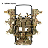 MT Tactical Load-Bearing Rucksack Frame – Heavy-Duty External Frame, 200 lbs Capacity, Universal Fit for Rucksacks, Foldable Cargo Shelf, Ripstop Nylon