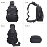 WITZMAN Sling Bag for Men Casula Crossbody Bag with Shoulder Strap Pocket
