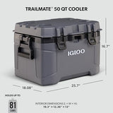 Igloo, Trailmate 50 Qt Cooler, Carbonite
