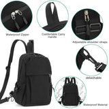 FEDESERN Carbon Lined Backpack,Waterproof Zipper Sling Backpack,Travel Chest Shoulder Bag,Lightweight Unisex Crossbody Casual Daypack for Men & Women (Black)
