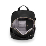TUMI - Voyageur Raina Backpack - Women's Premium Leather Backpack - Everyday Bag with Phone Pocket & Laptop Compartment - Black, Light Gold Hardware