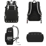 Didonia Basketball Player 23 Backpack Laptop Travel Bag Men's Women's Teenage Schoolbag (black- white)