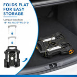 Mount-It! Folding Luggage Cart with Wheels, 77 lbs