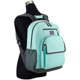 Eastsport Travel Laptop Backpack, Business Water Resistant Slim Sturdy Laptops Backpack College Work Computer Bag Unisex Fits 15" Notebook, Light Blue Mint