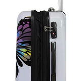 World Traveler VentureX Medium Checked Luggage, Hardshell Suitcase With Spinner Wheels - Butterfly