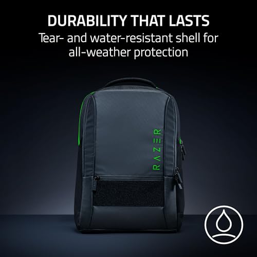 Razer Rogue V4 16" Gaming Laptop Backpack — Tear & Water Resistant Exterior, Shockproof Sleeve Fits Up to 16 inch Laptops, Ergonomic Comfort, Made with Recycled Material, Padded Shoulder Straps