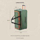 Jeep JS009D Two Wheel Rolling Travel Duffle Bag, Blue, 31 Inch