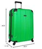 Kenneth Cole REACTION Out of Bounds Lightweight Hardshell 4-Wheel Spinner Luggage, Kelly Green, 28-Inch Checked