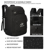 KEOFID Skate bag Backpack,Ski Boot Bag Backpack, Waterproof 50L ski bag, travel back pack for Ski Helmet, Snowboard and Accessories(Black)