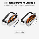 tomtoc 3.5L X-Pac Sling Bag with RFID Blocking Crossbody Pack for Men Women