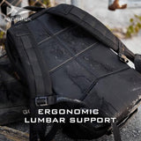 GORUCK Rucker 4.0 20L Black with White Embroidery - Purpose Built Rucking Backpack, Military Weight Training Rucksack w/Ruck Plate Pocket and Extra Padded Straps