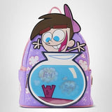 Loungefly Nickelodeon: Fairly Odd Parents Lenticular Timmy Turner with Fishbowl Cosmo and Wanda Mini-Backpack, Amazon Exclusive