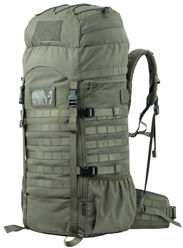 BACKFERRY 75L Tactical Backpack with Internal Frame, MOLLE, and Hydration System