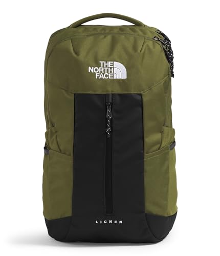 The North Face Lichen Daypack - Everyday Commuter Backpack, Laptop Sleeve, Water Bottle Pockets, Center Front Pouch, Woodland | Backpacks4Less