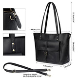 S-ZONE Women Vintage Genuine Leather Tote Bag Large Shoulder Purse Work Handbag