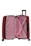 Rockland Melbourne Hardside Expandable Spinner Wheel Luggage, Red, Checked-Large 28-Inch (F1603-RED)